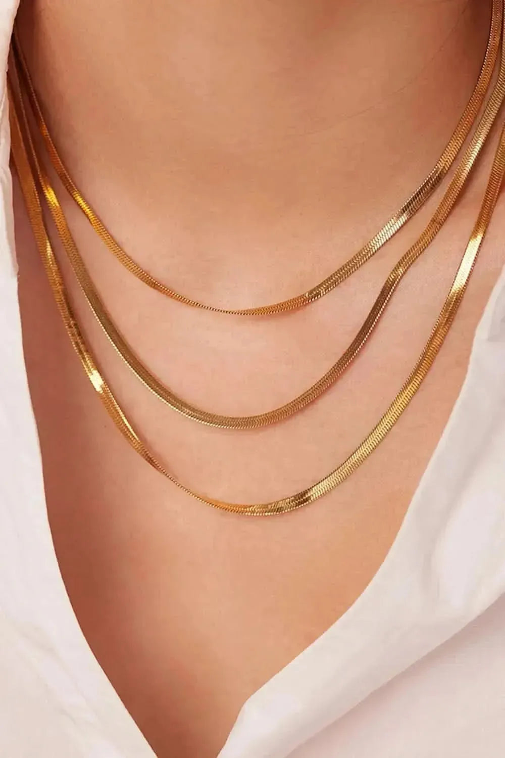 Triple-Layered Snake Chain Necklace - Bad Moms Club