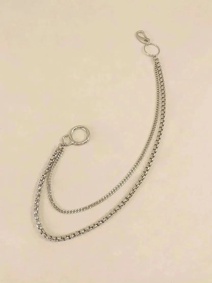Double-Layered Metal Chain Belt - Bad Moms Club