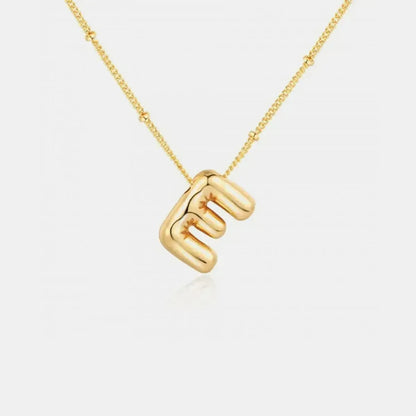 Gold-Plated Bubble Initial Necklace - Bad Moms Club