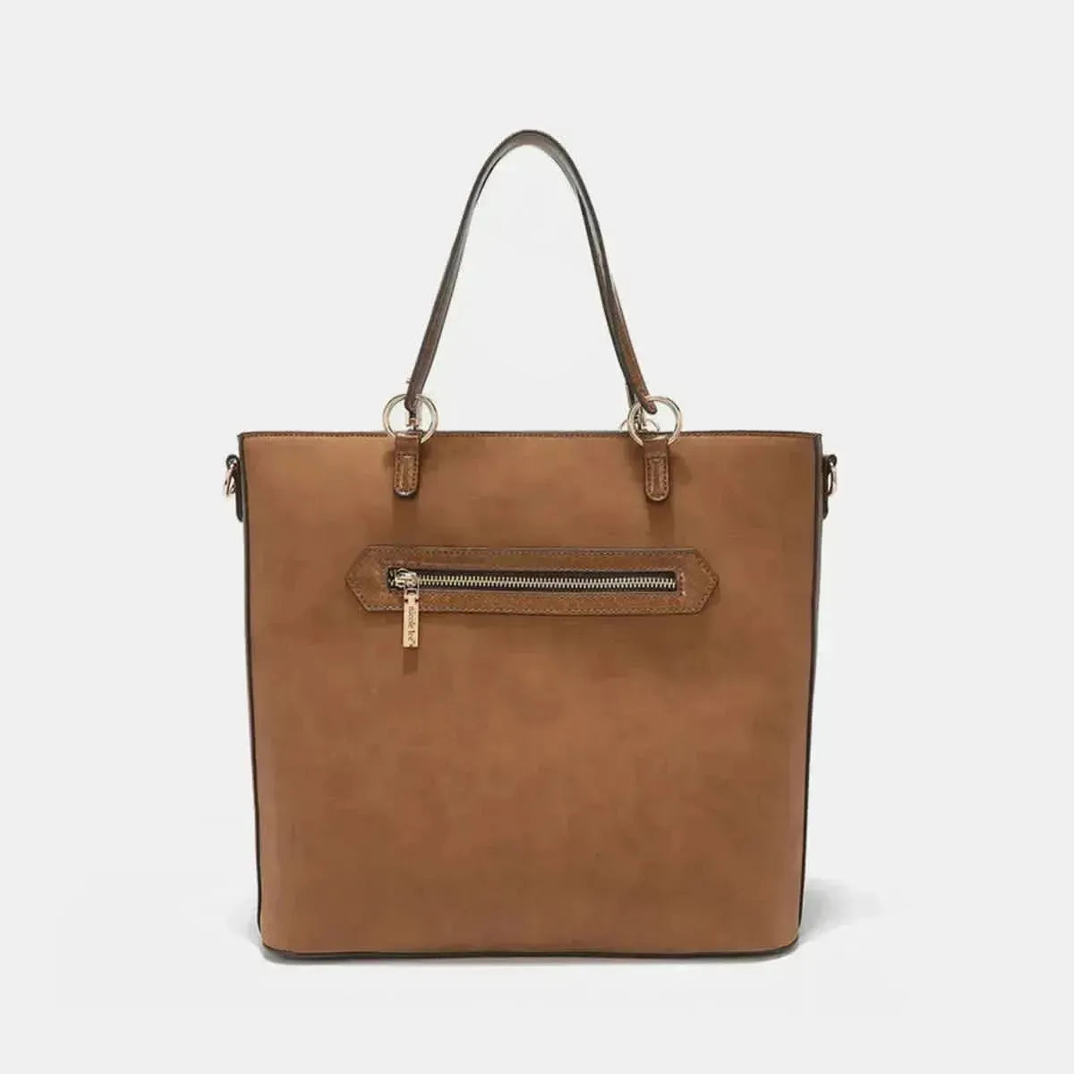 Nicole Lee USA Metallic Stitching Embroidery Inlaid Rhinestone Tote Bag - Bad Moms Club