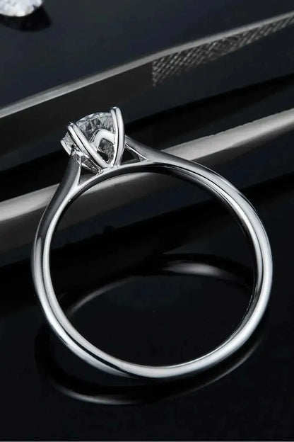 Moissanite 925 Sterling Silver Solitaire Ring - Bad Moms Club