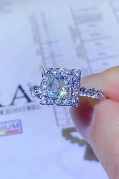 Adored 1 Carat Moissanite Square Ring - Bad Moms Club