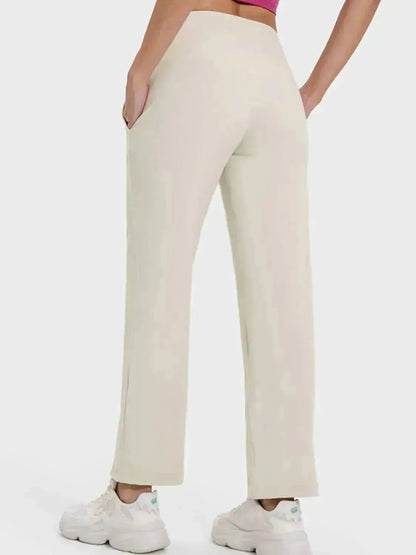 Pocketed High Waist Active Pants - Bad Moms Club
