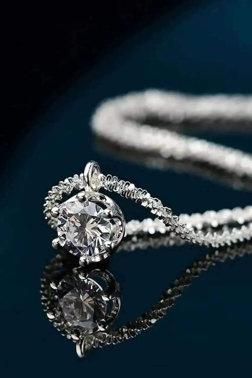 1 Carat Moissanite 925 Sterling Silver Necklace - Bad Moms Club