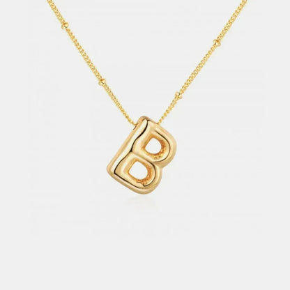Gold-Plated Bubble Initial Necklace - Bad Moms Club