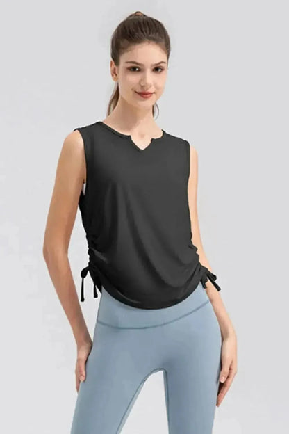 Notched Wide Strap Active Tank - Bad Moms Club