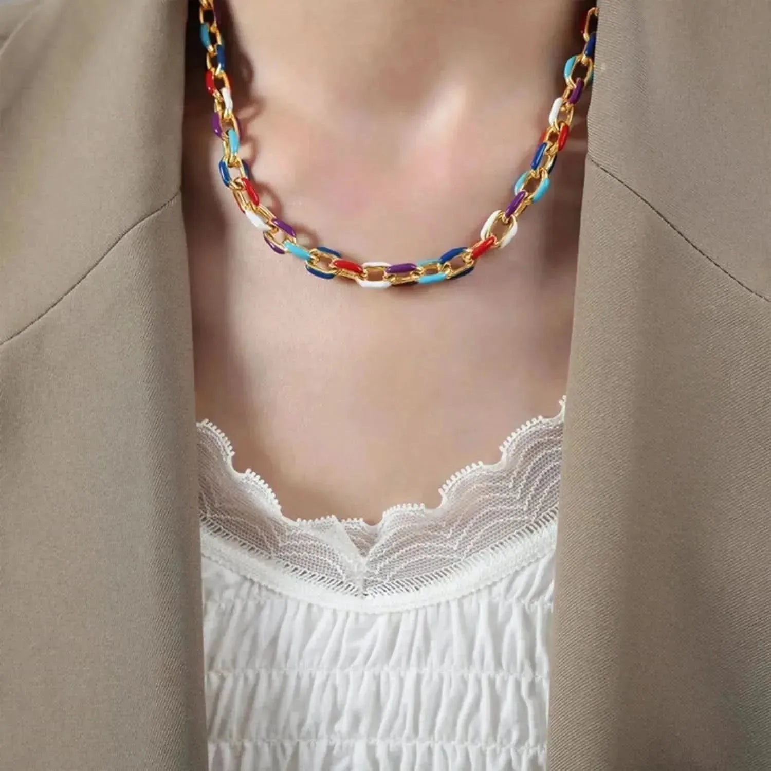 18K Gold-Plated Titanium Steel Necklace - Bad Moms Club