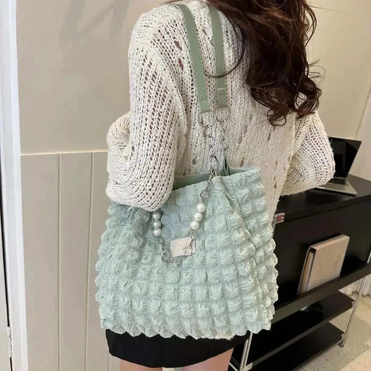 Cloud Puffy Polyester Tote Bag - Bad Moms Club