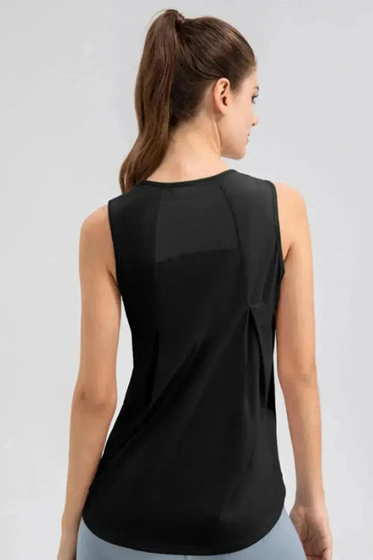 Round Neck Wide strap Active Tank - Bad Moms Club