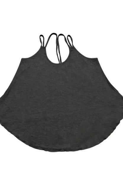 Shiny Scoop Neck Double-Strap Cami - Bad Moms Club