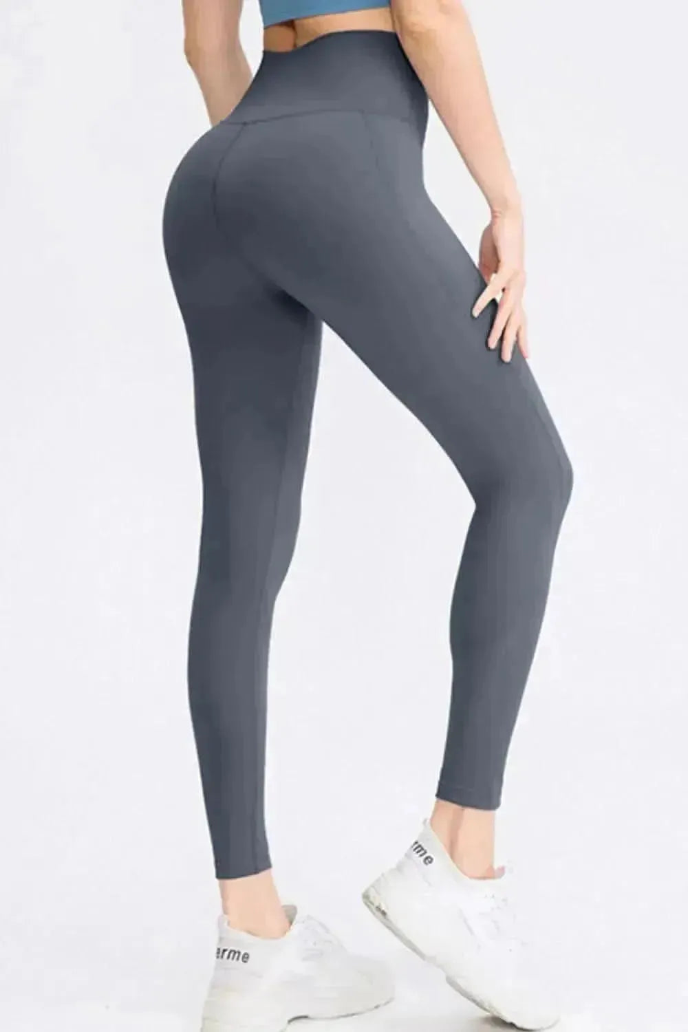 Slim Fit Wide Waistband Long Sports Pants - Bad Moms Club
