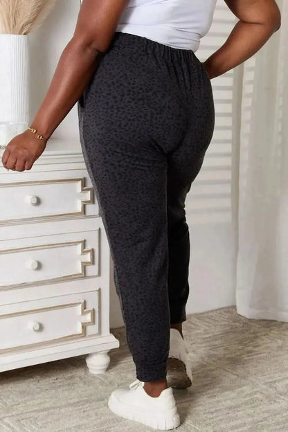 Basic Bae Leopard Print Joggers with Pockets - Bad Moms Club