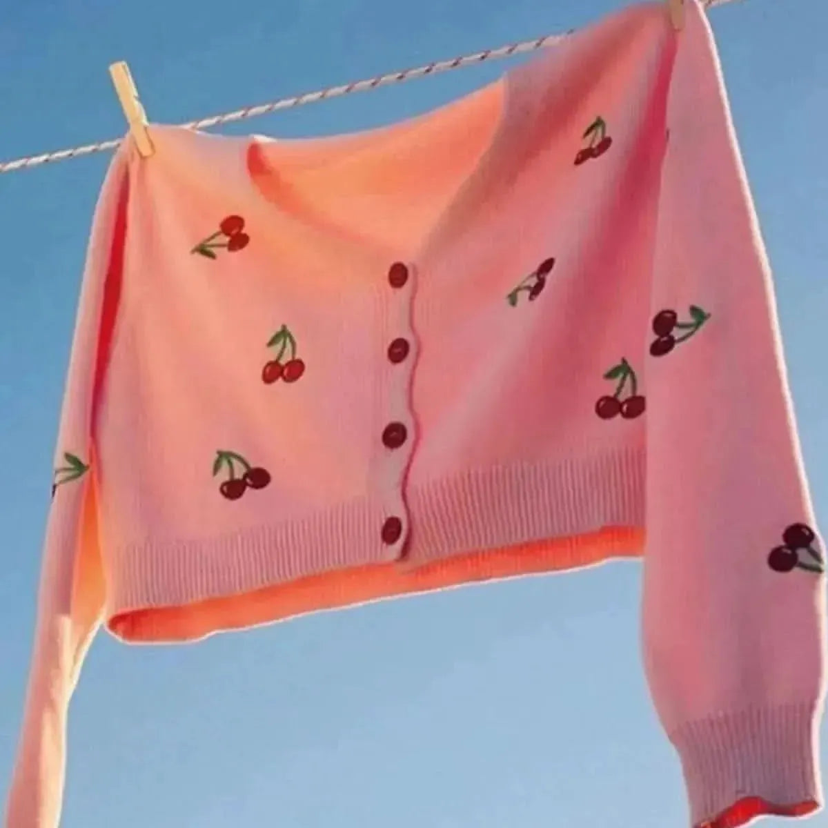 Cherry Button Down Cardigan - Bad Moms Club