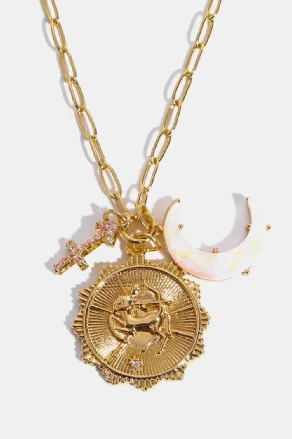 Constellation and Moon Pendant Copper Necklace - Bad Moms Club