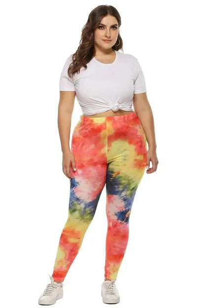 Plus Size Tie Dye Legging - Bad Moms Club