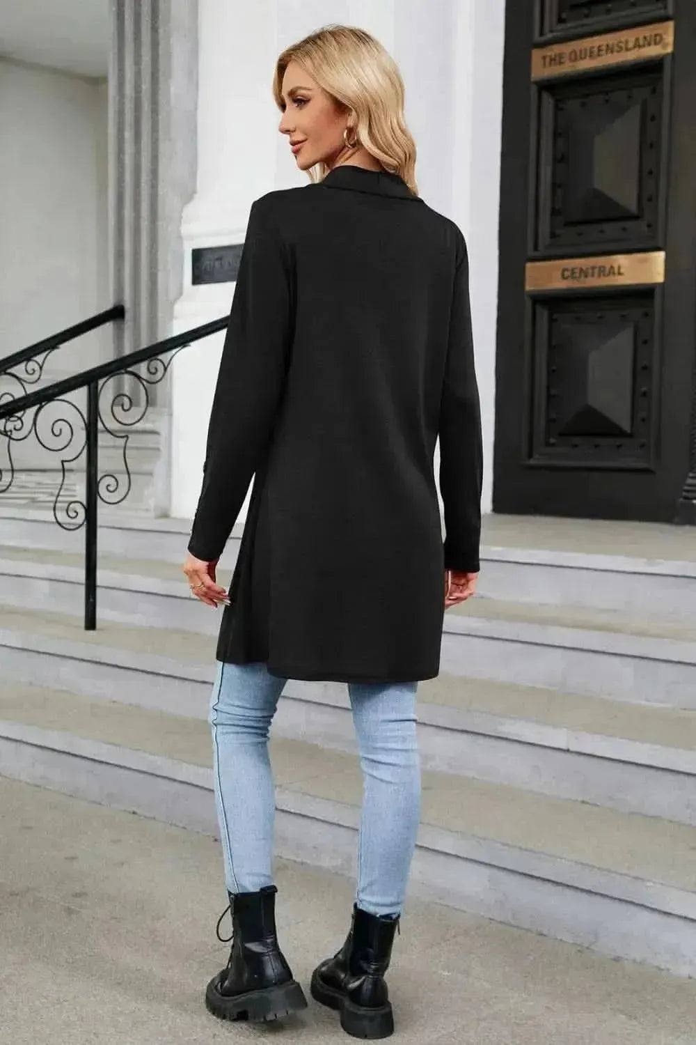 Long Sleeve Open Front Cardigan - Bad Moms Club