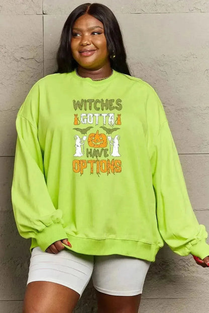 Simply Love Full Size Graphic Drop Shoulder Sweatshirt - Bad Moms Club