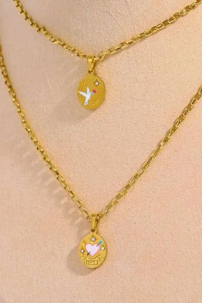 Stainless Steel 18K Gold-Plated Necklace - Bad Moms Club