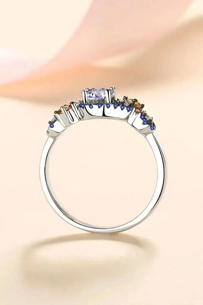 Moissanite Contrast 925 Sterling Silver Ring - Bad Moms Club