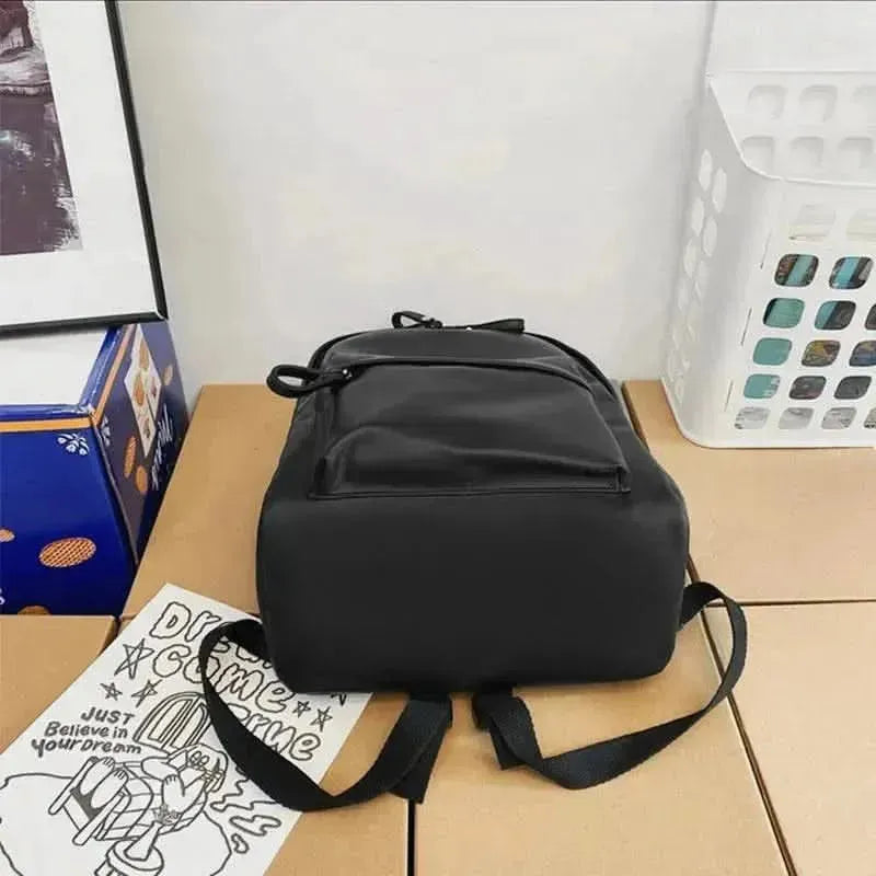 PU Leather Zip Backpack Bag - Bad Moms Club