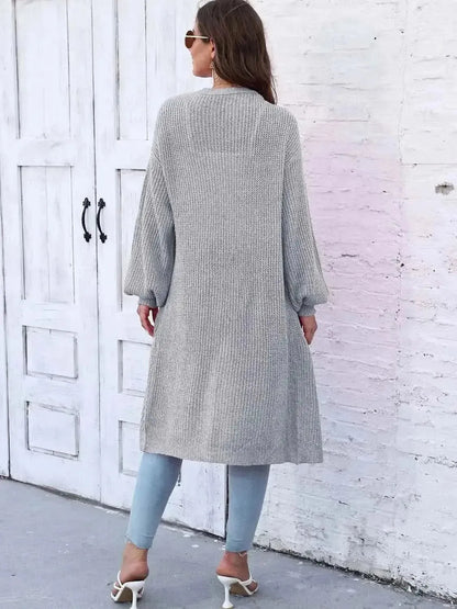 Open Front Longline Cardigan with Pockets - Bad Moms Club