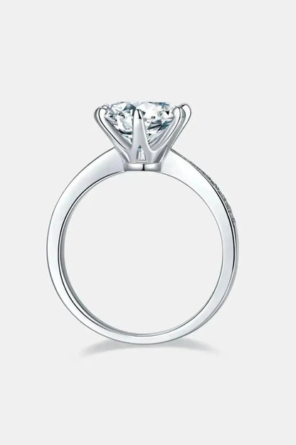 3 Carat Moissanite Side Stone Ring - Bad Moms Club