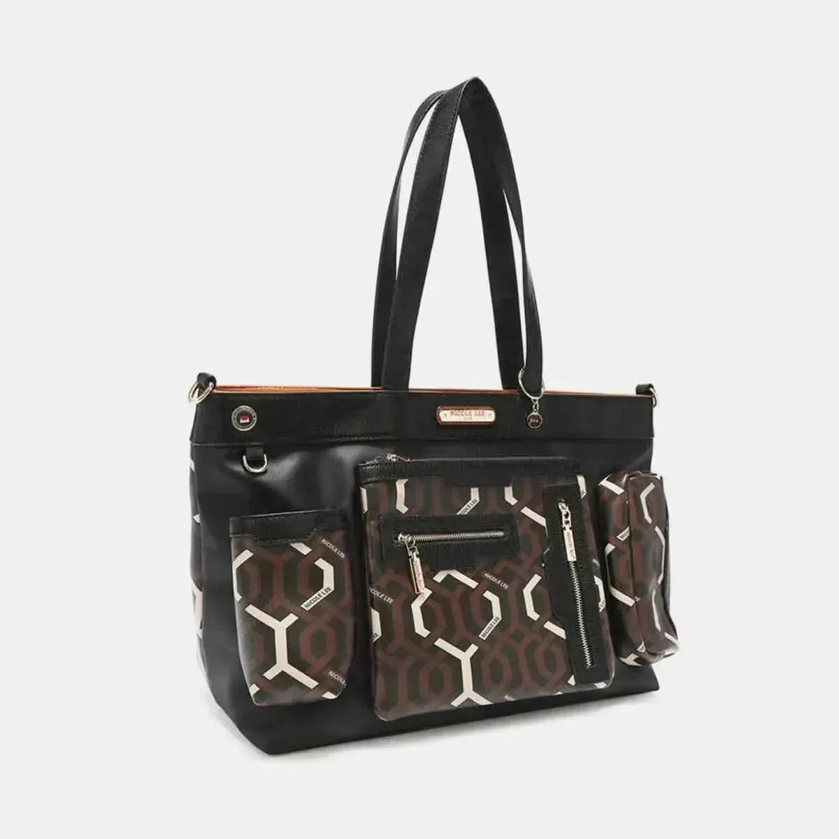 Nicole Lee USA Geometric Pattern Large Handbag - Bad Moms Club