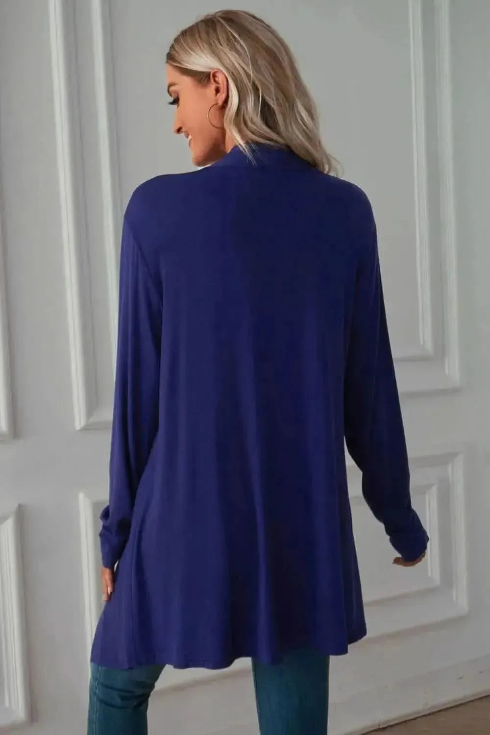 Open Front Long Sleeve Cardigan - Bad Moms Club