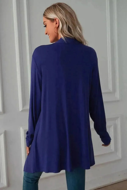 Open Front Long Sleeve Cardigan - Bad Moms Club