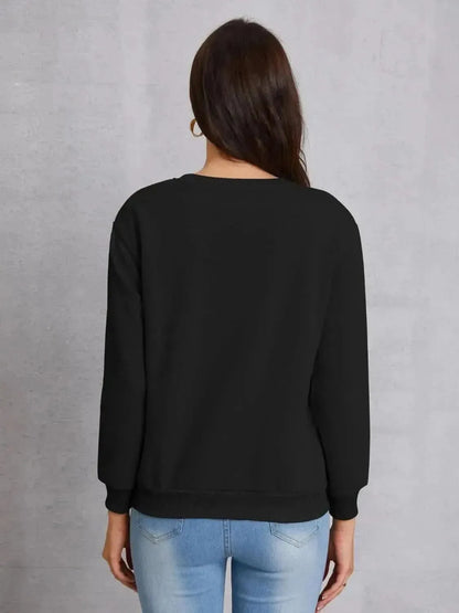 LUCK CHARMER Round Neck Sweatshirt - Bad Moms Club