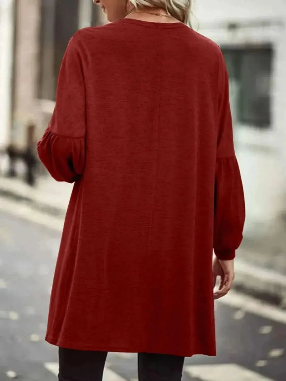 Open Front Long Sleeve Cardigan - Bad Moms Club