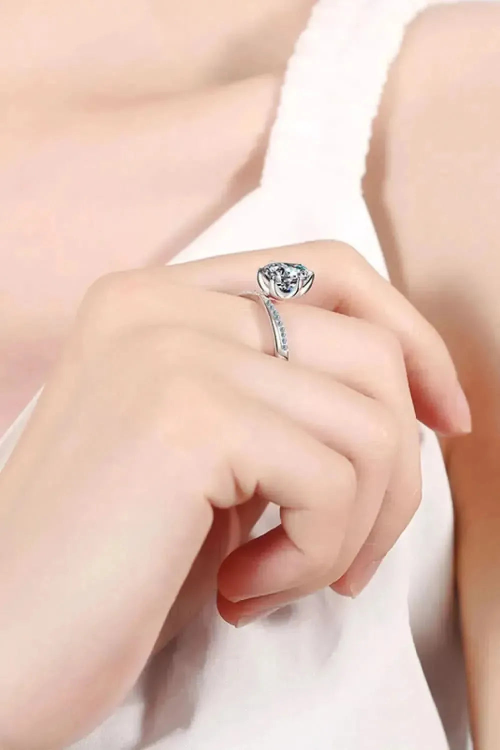 3 Carat Moissanite 6-Prong Ring - Bad Moms Club