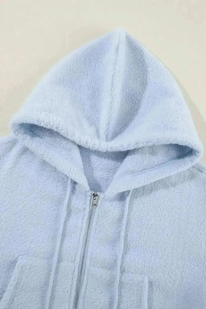 Drawstring Zip Up Long Sleeve Hoodie - Bad Moms Club