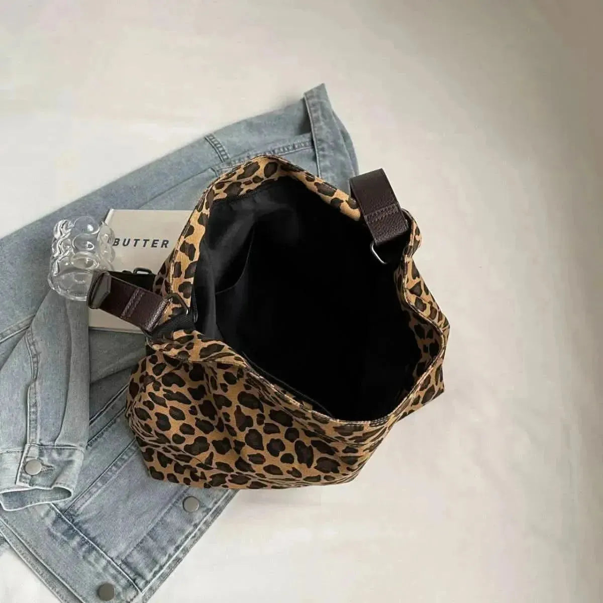 Leopard Adjustable Strap Tote Bag - Bad Moms Club