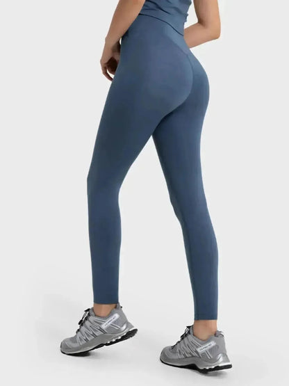 Wide Waistband Sports Leggings - Bad Moms Club