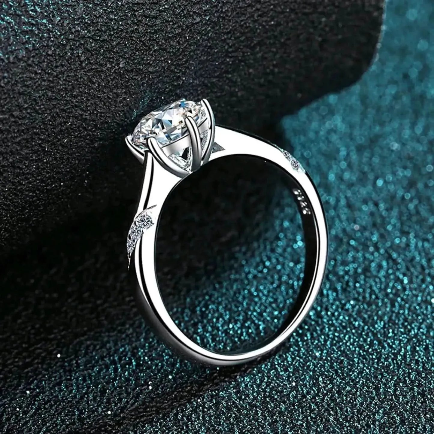1 Carat Moissanite 925 Sterling Silver Ring - Bad Moms Club