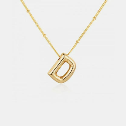 Gold-Plated Bubble Initial Necklace - Bad Moms Club