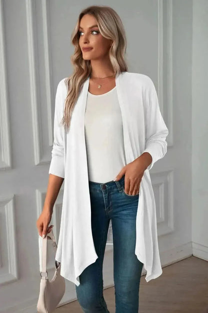 Open Front Long Sleeve Cardigan - Bad Moms Club