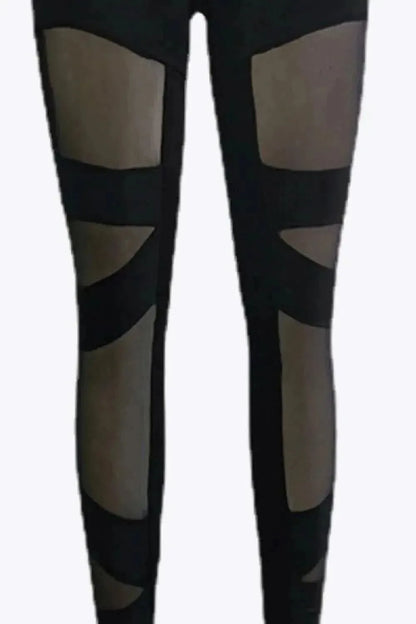 Spliced Mesh Leggings - Bad Moms Club