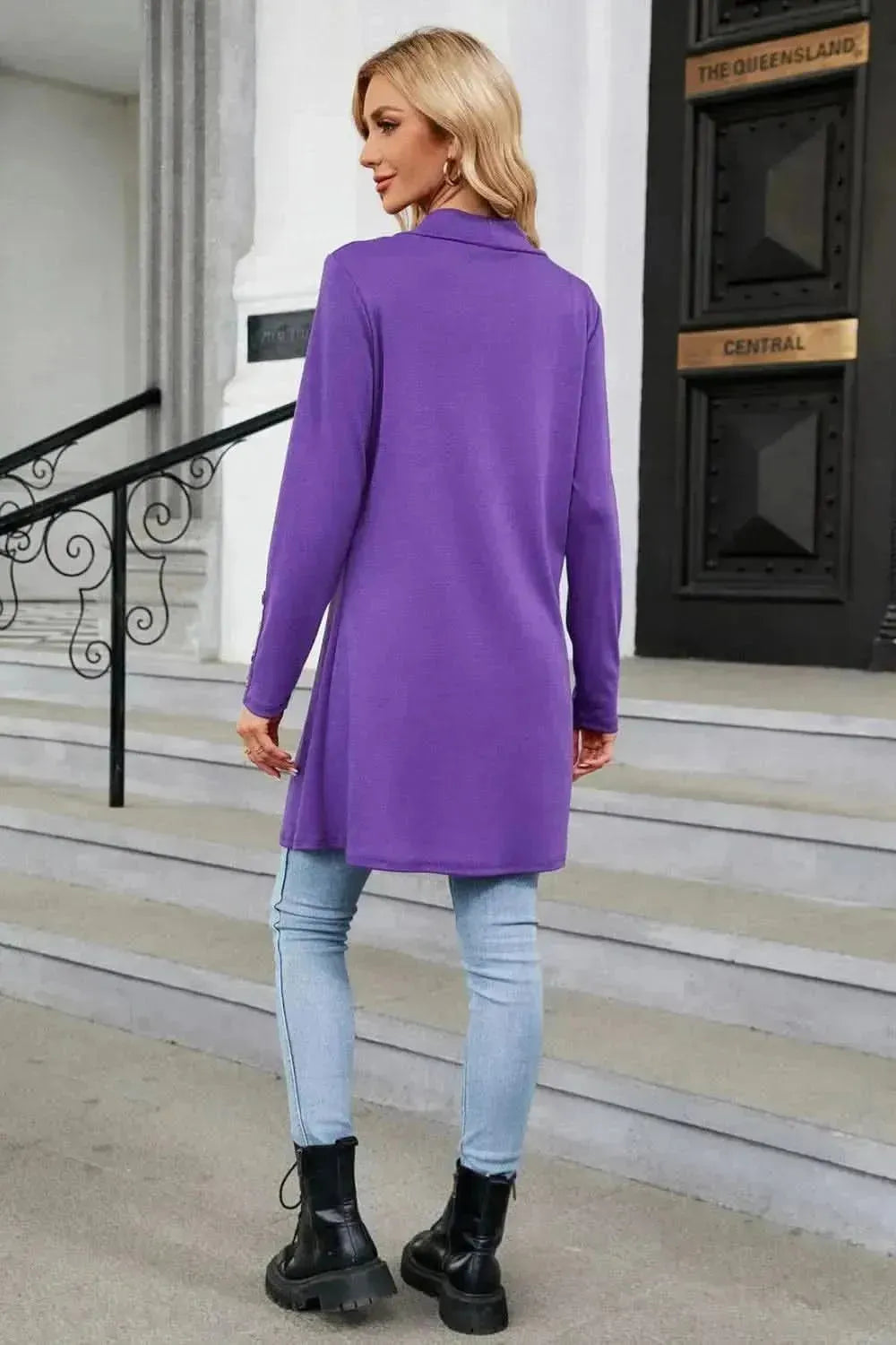 Long Sleeve Open Front Cardigan - Bad Moms Club
