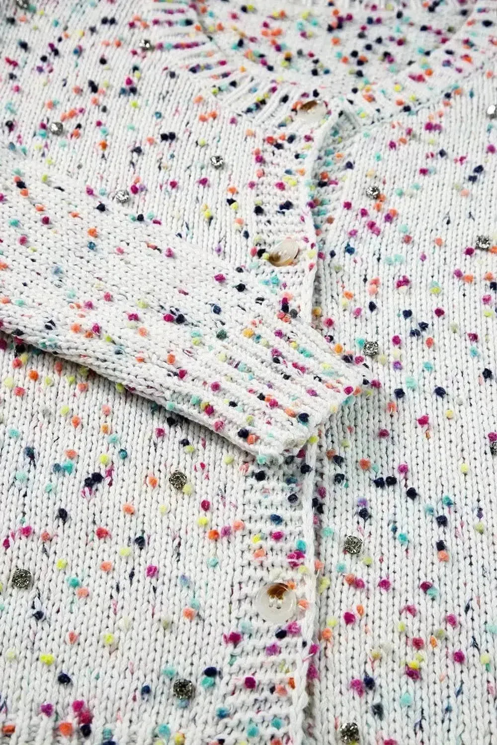 Confetti Button Up Long Sleeve Cardigan - Bad Moms Club