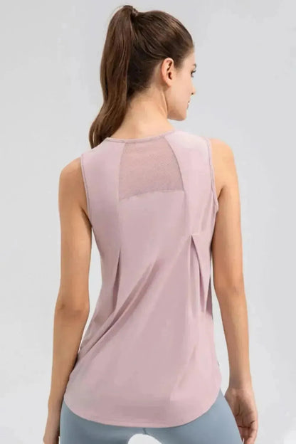 Round Neck Wide strap Active Tank - Bad Moms Club