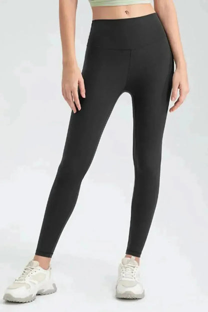 Wide Waistband Slim Fit Active Leggings - Bad Moms Club