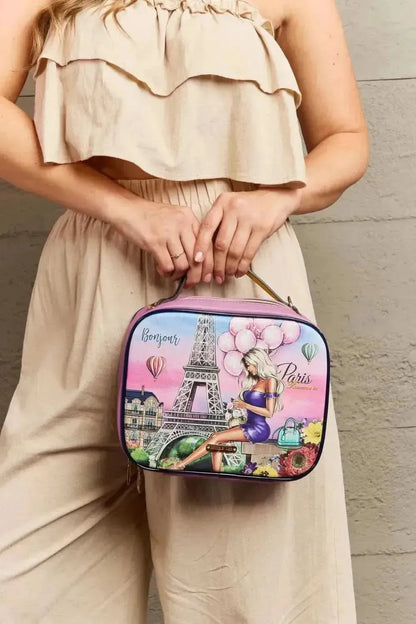 Nicole Lee USA Printed Handbag with Three Pouches - Bad Moms Club
