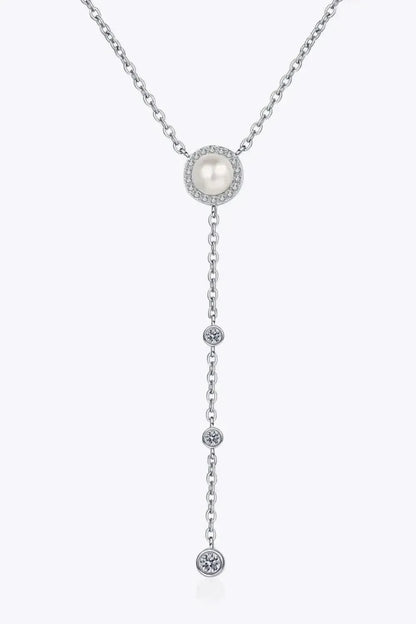 Moissanite Rhodium-Plated Necklace - Bad Moms Club