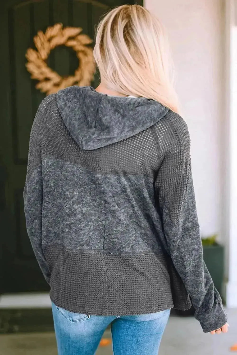 Zip-Up Drawstring Hooded Jacket - Bad Moms Club