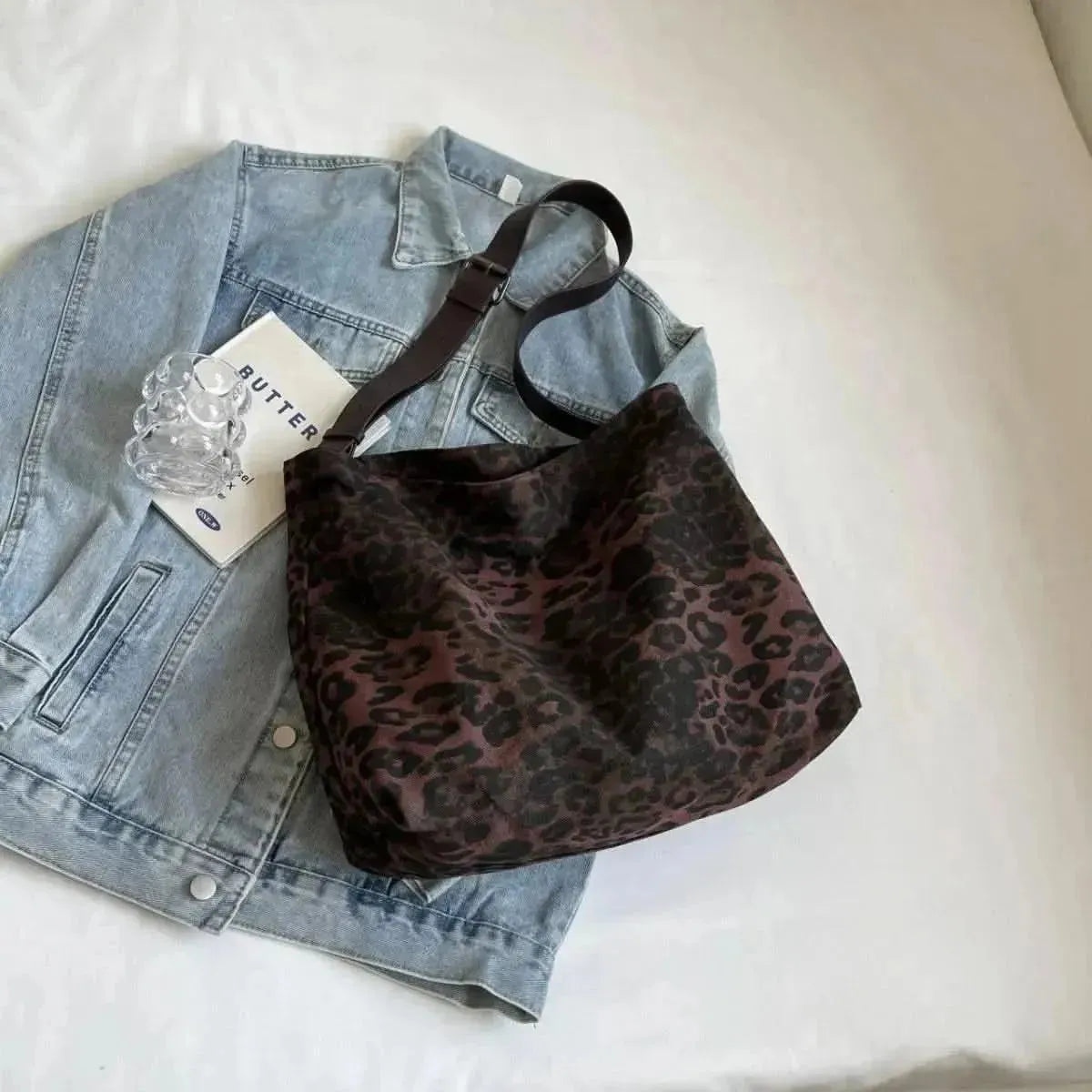 Leopard Adjustable Strap Tote Bag - Bad Moms Club