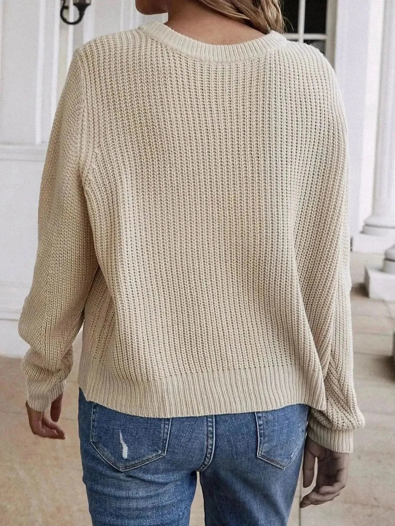 Button Down Rib-Knit Reversible Cardigan - Bad Moms Club