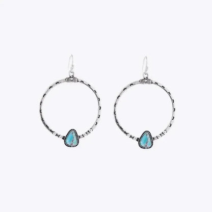 Artificial Turquoise Drop Earrings - Bad Moms Club