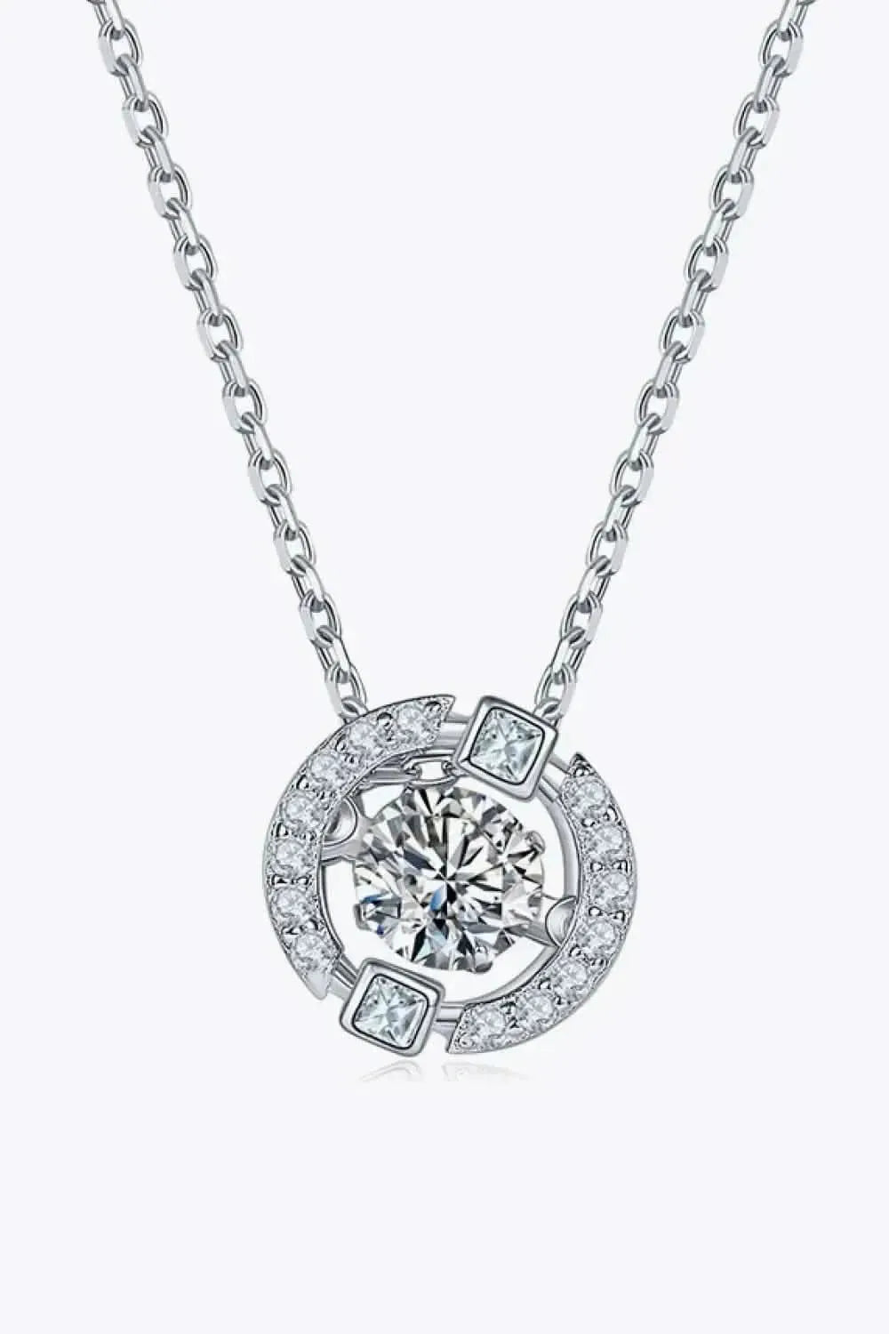 Moissanite Pendant Chain-Link Necklace - Bad Moms Club